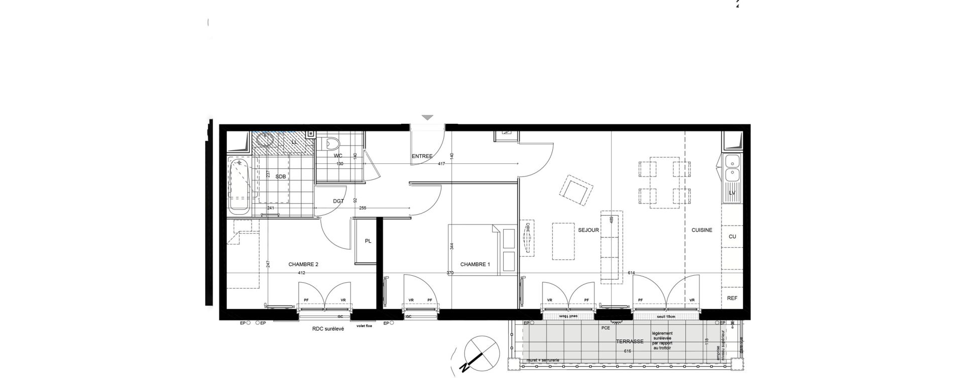Appartement T3 de 66,82 m2 &agrave; Andilly Centre