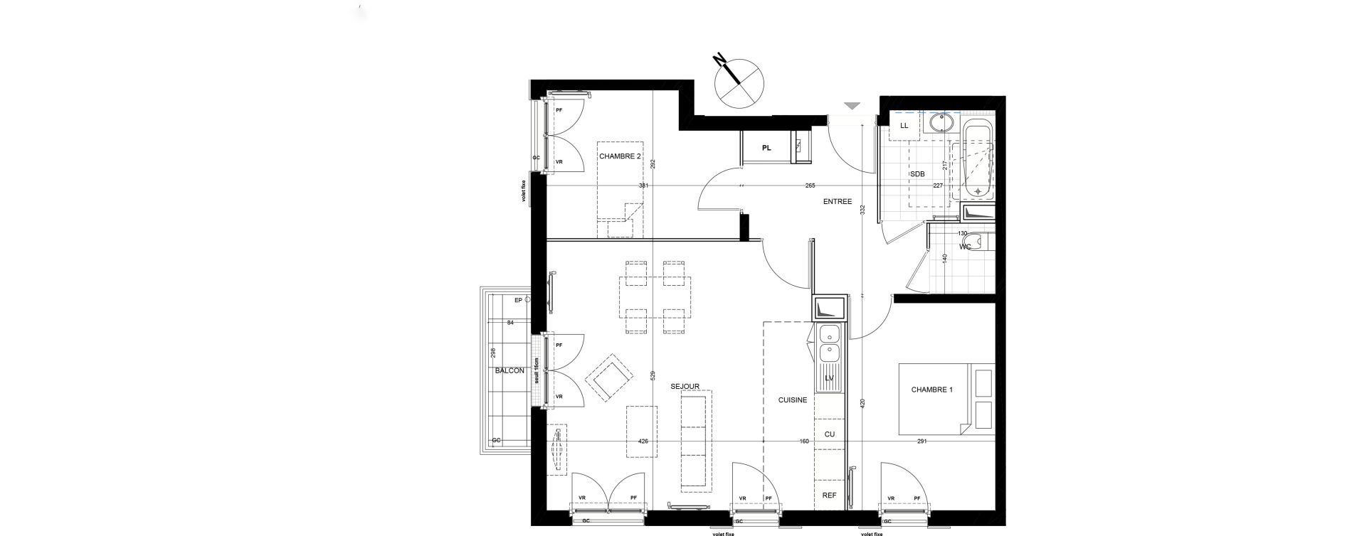 Appartement T3 de 66,71 m2 &agrave; Andilly Centre