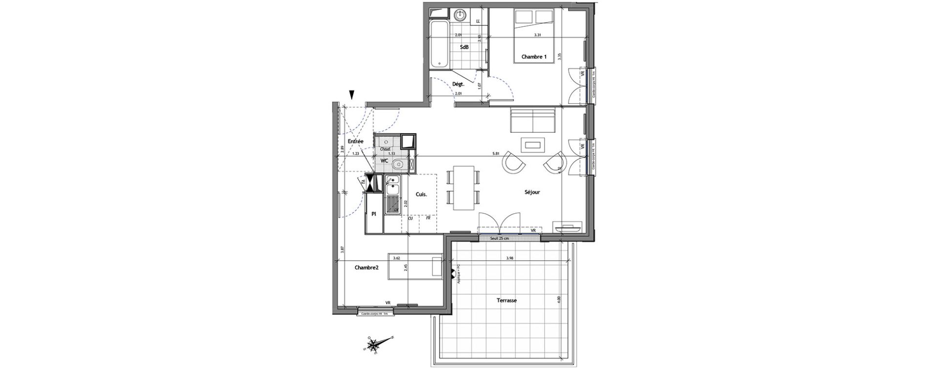 Appartement T3 de 61,31 m2 &agrave; Andilly Centre