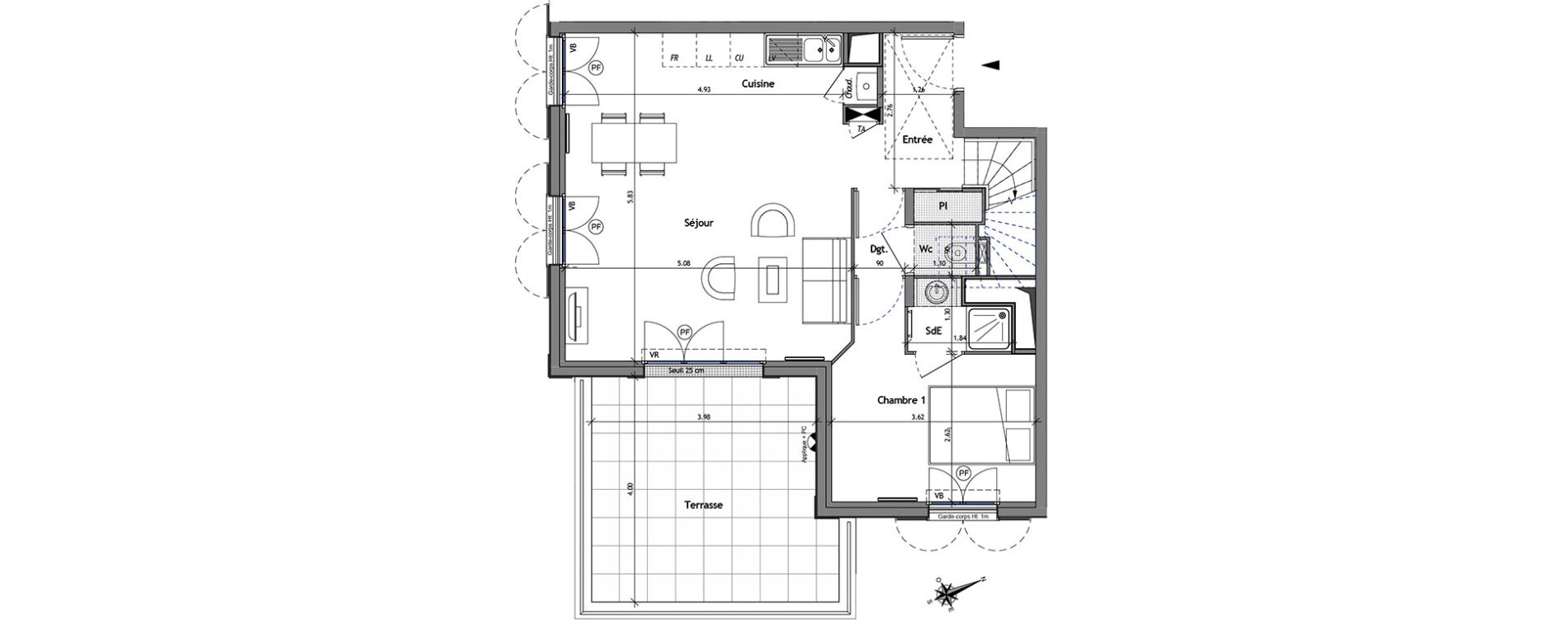 Appartement T5 de 95,17 m2 &agrave; Andilly Centre