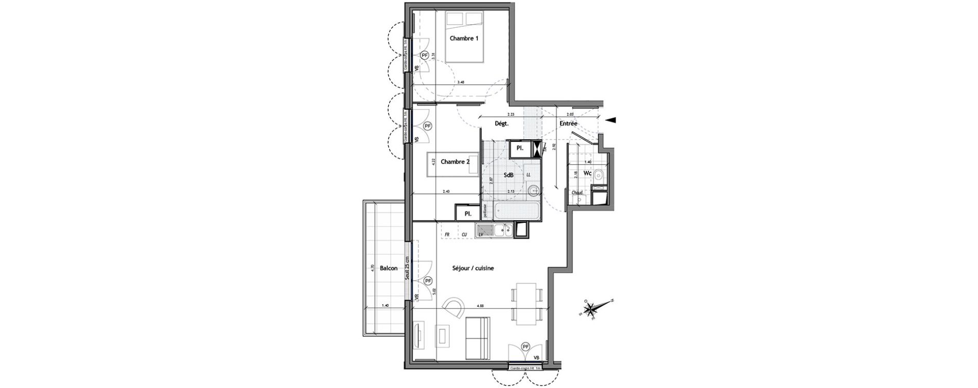 Appartement T3 de 63,13 m2 &agrave; Andilly Centre