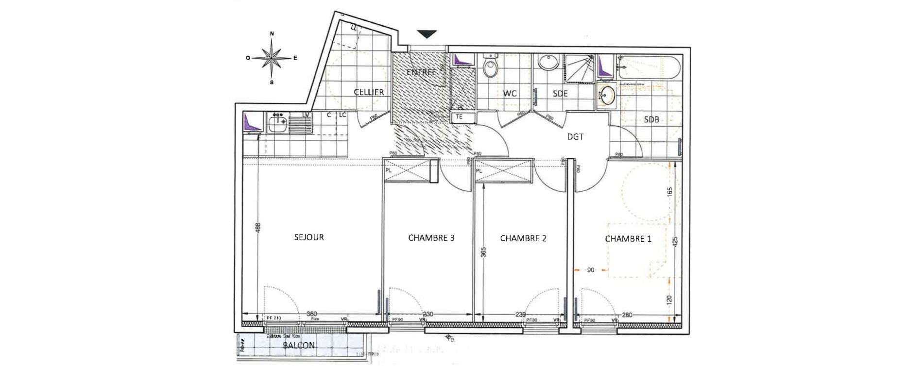 Appartement T4 de 74,21 m2 &agrave; Argenteuil Centre
