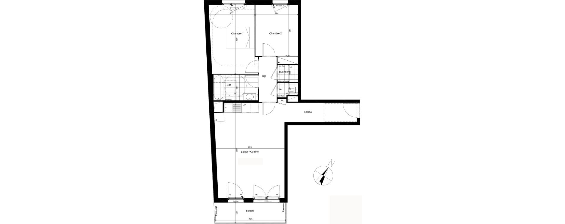 Appartement T3 de 70,89 m2 &agrave; Argenteuil Centre