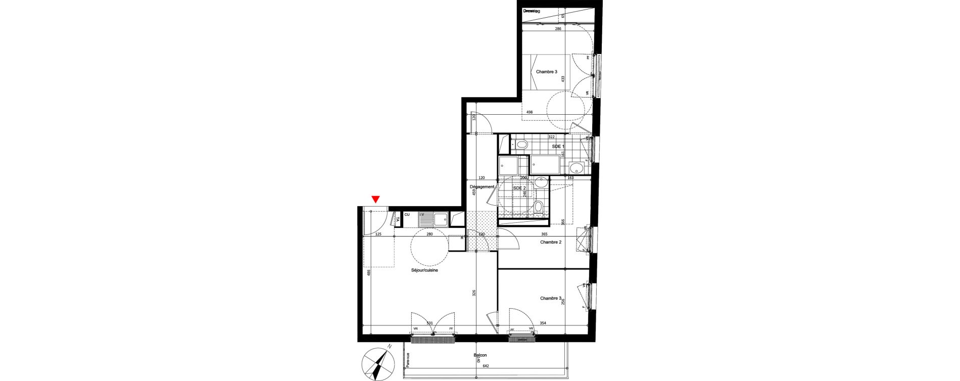 Appartement T4 de 72,32 m2 &agrave; Argenteuil Centre