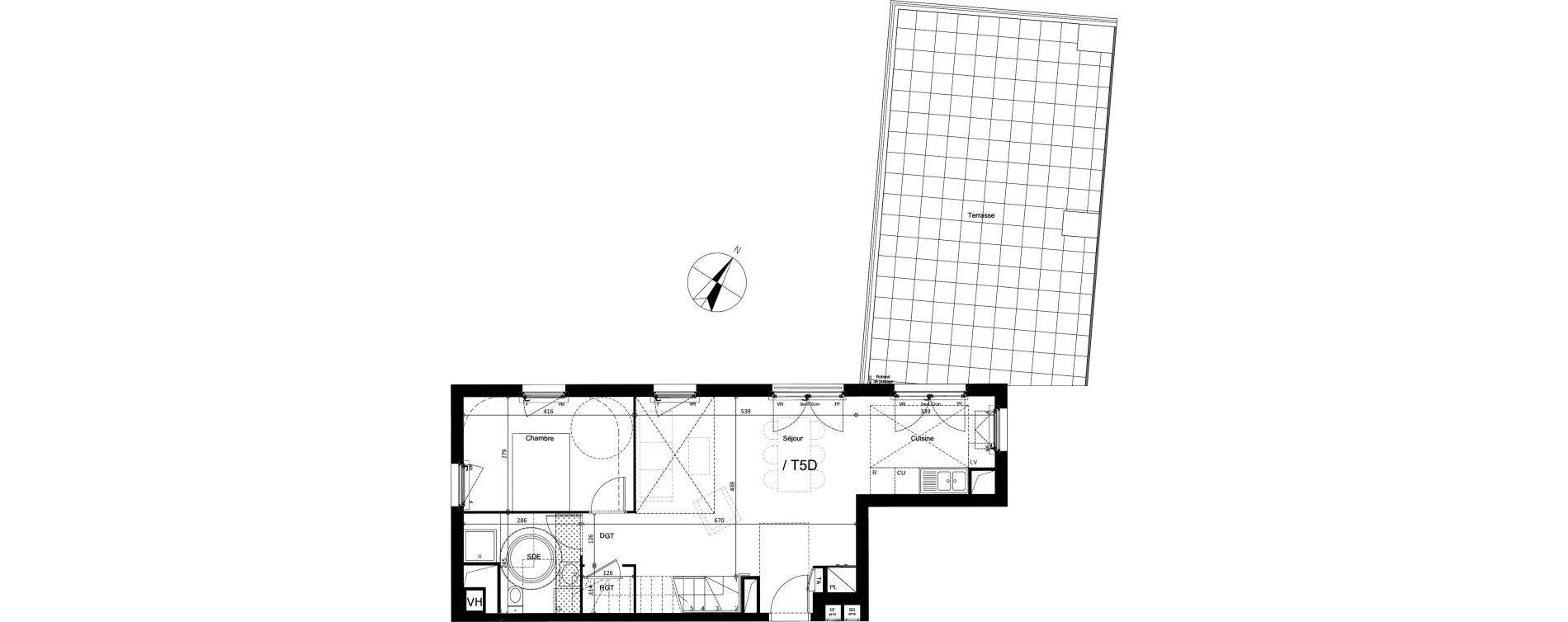 Duplex T5 de 108,20 m2 &agrave; Argenteuil Centre