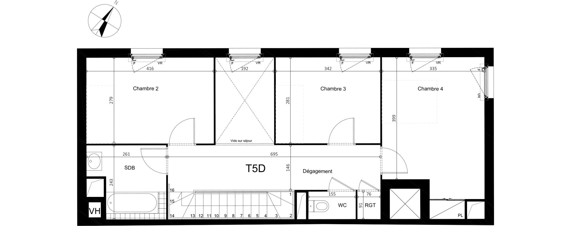 Duplex T5 de 108,20 m2 &agrave; Argenteuil Centre