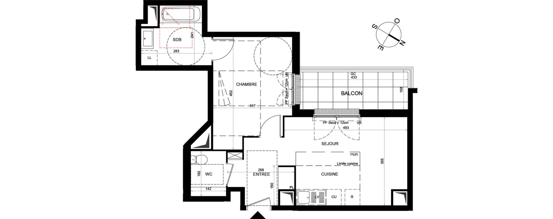 Appartement T2 de 42,85 m2 &agrave; Argenteuil Centre
