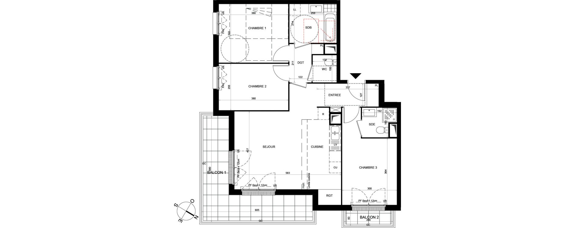 Appartement T4 de 79,95 m2 &agrave; Argenteuil Centre