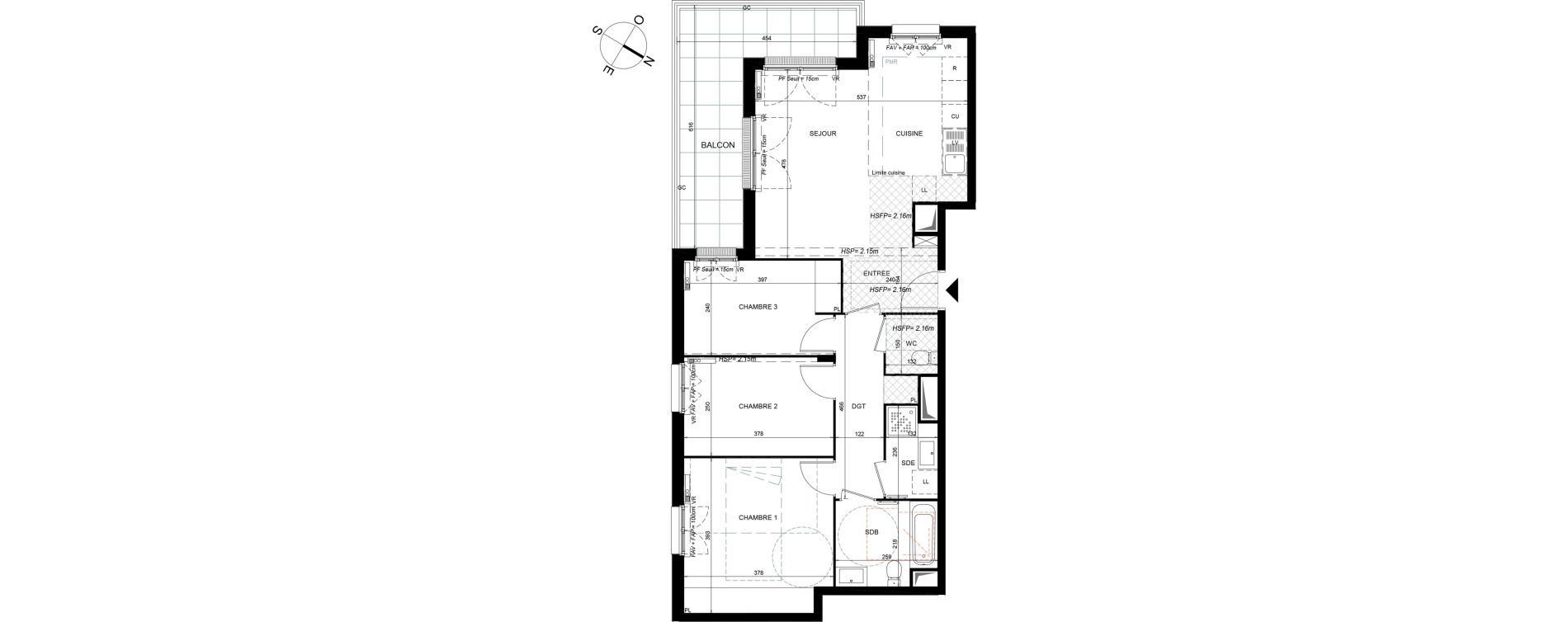 Appartement T4 de 78,85 m2 &agrave; Argenteuil Centre