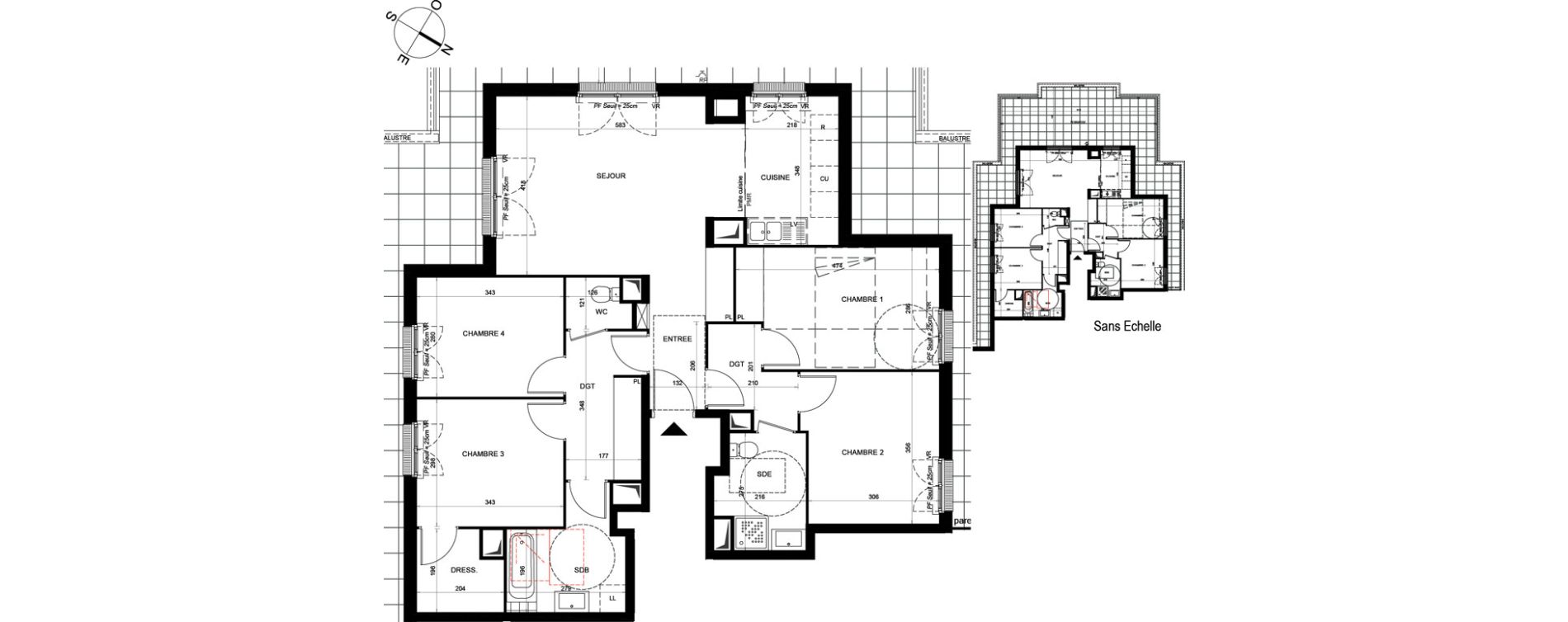 Appartement T5 de 106,20 m2 &agrave; Argenteuil Centre