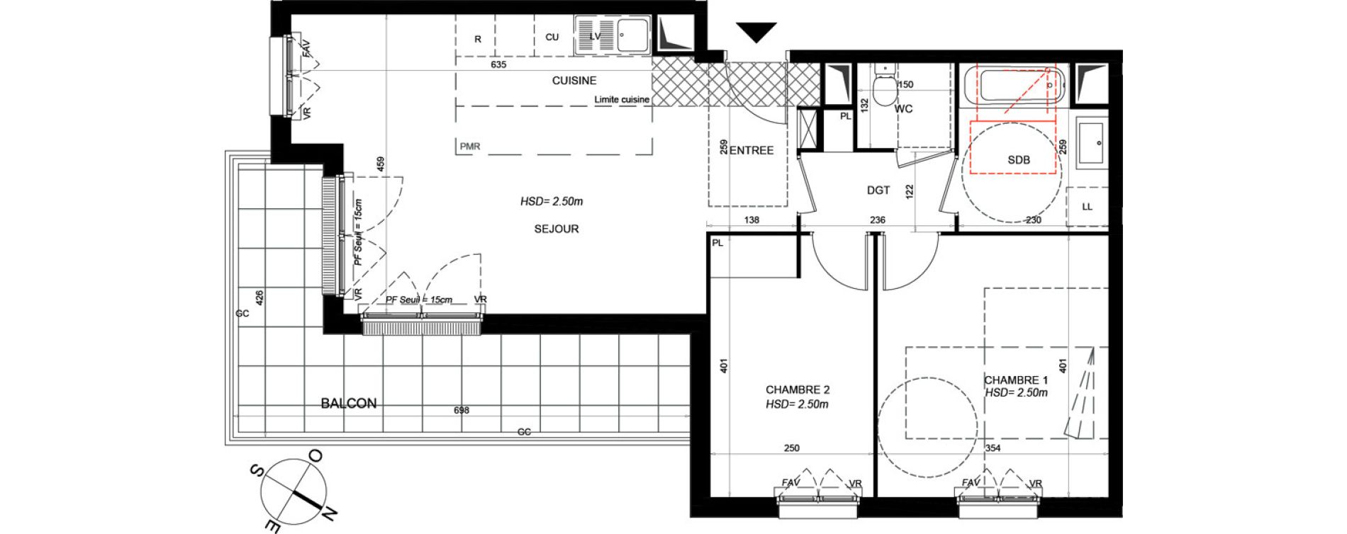 Appartement T3 de 65,20 m2 &agrave; Argenteuil Centre