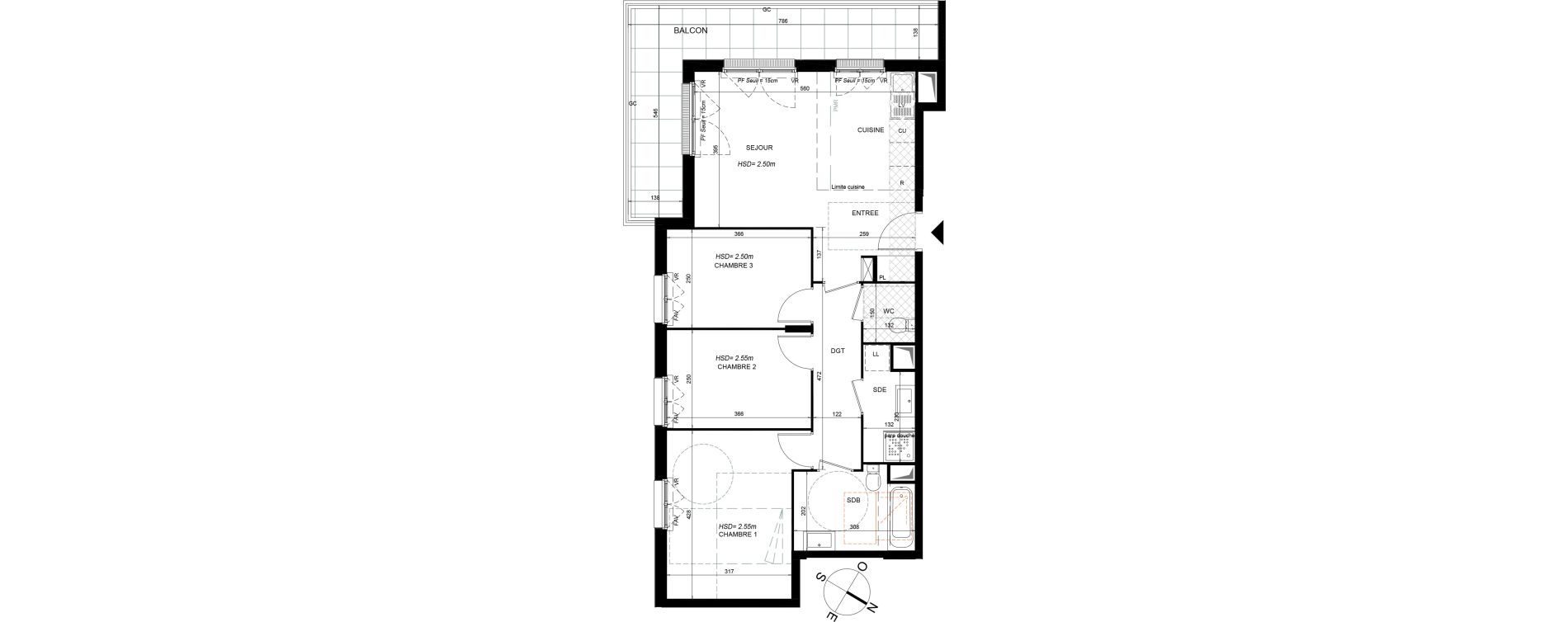 Appartement T4 de 75,05 m2 &agrave; Argenteuil Centre