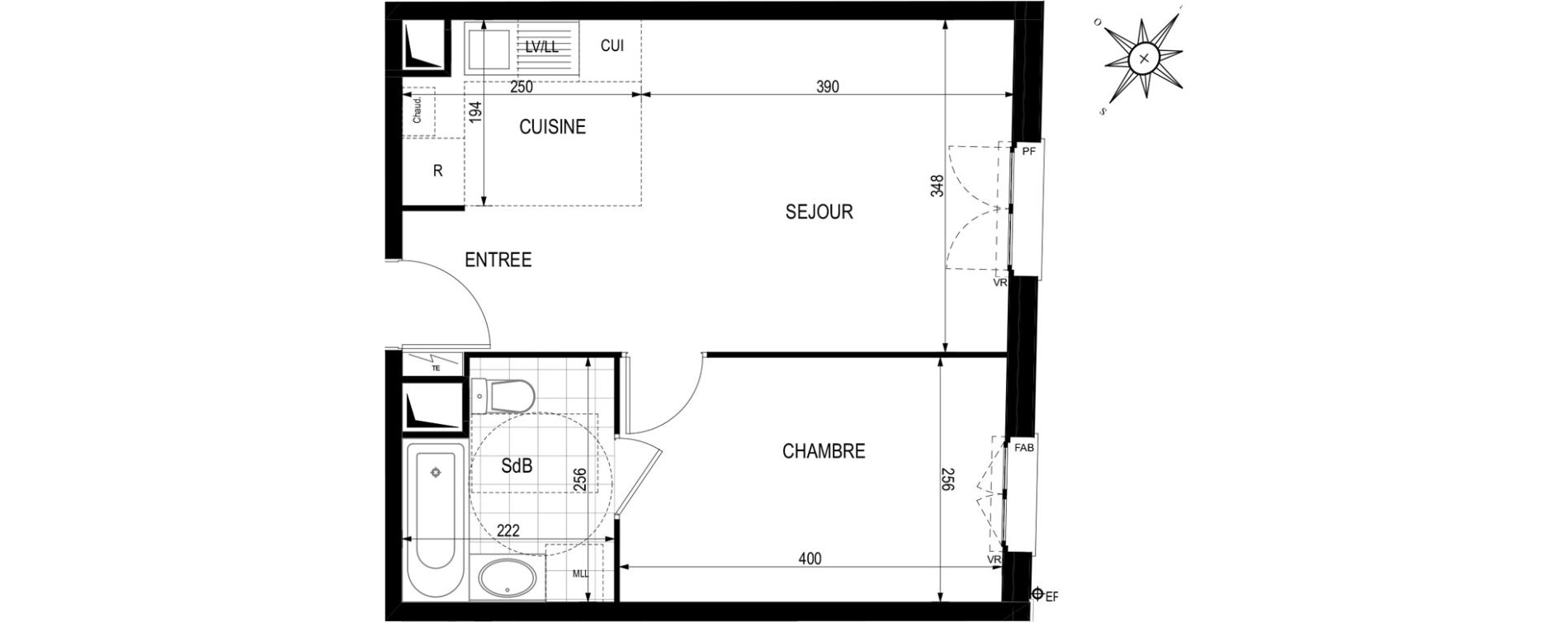 Appartement T2 de 37,18 m2 &agrave; Argenteuil Centre
