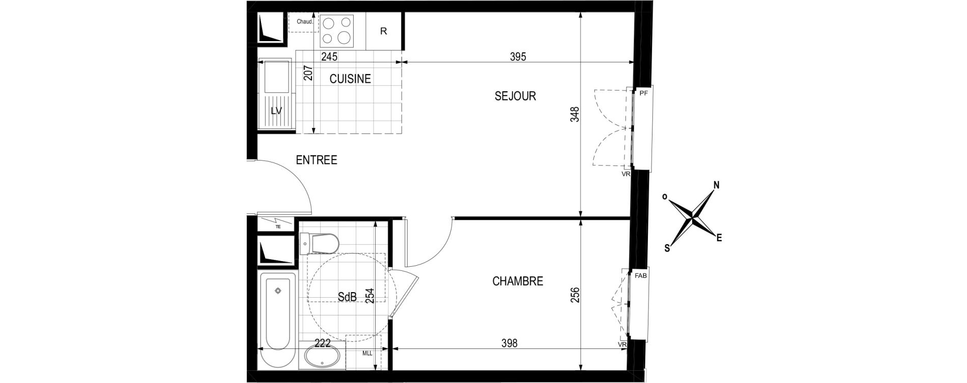 Appartement T2 de 37,06 m2 &agrave; Argenteuil Centre