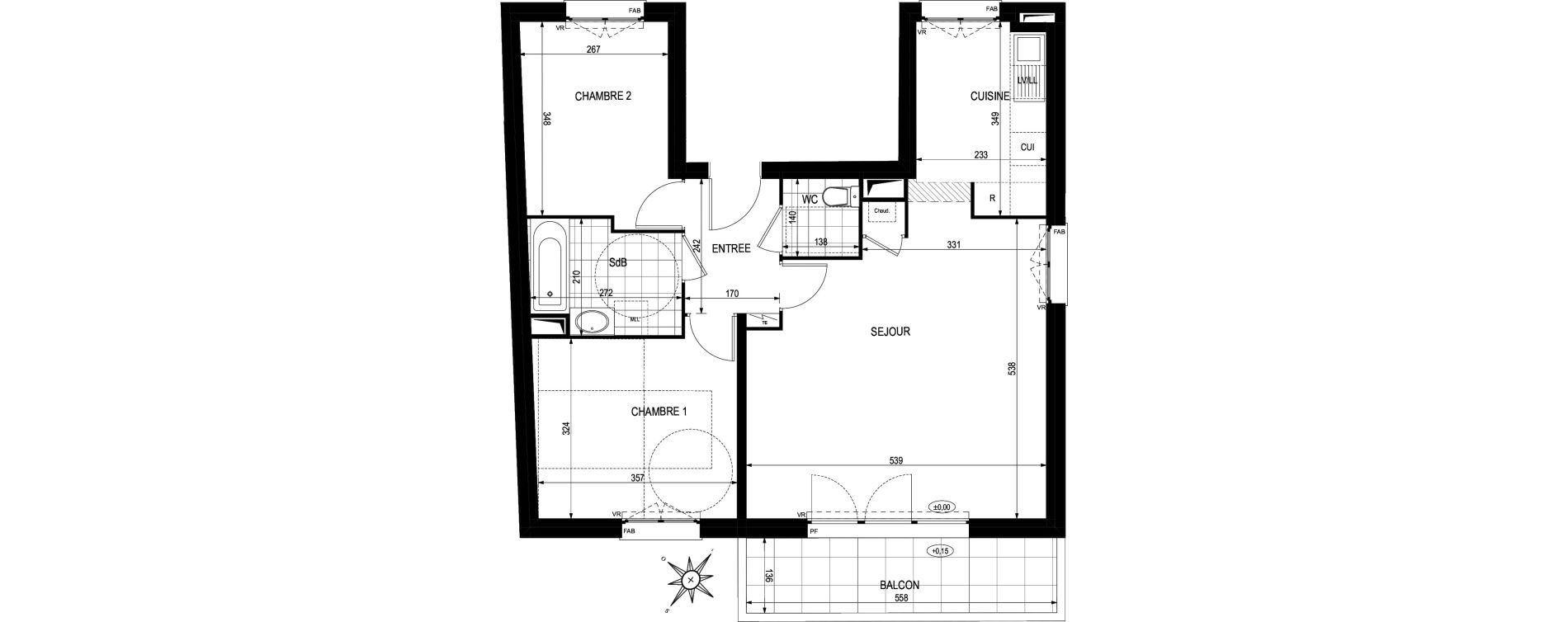 Appartement T3 de 67,92 m2 &agrave; Argenteuil Centre