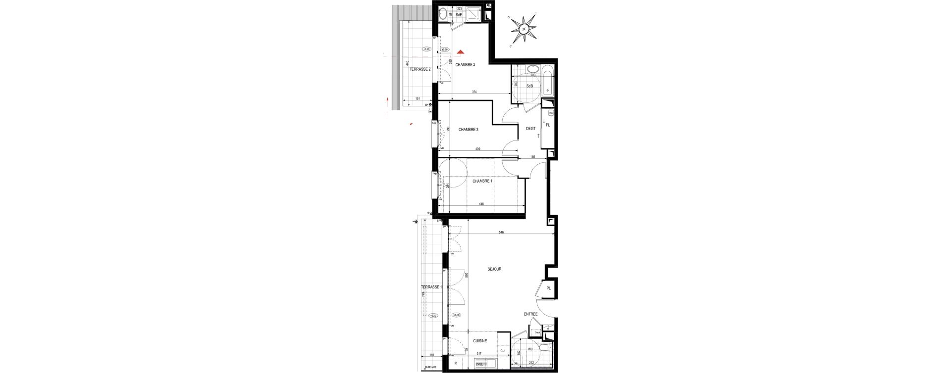 Appartement T4 de 91,48 m2 &agrave; Argenteuil Centre