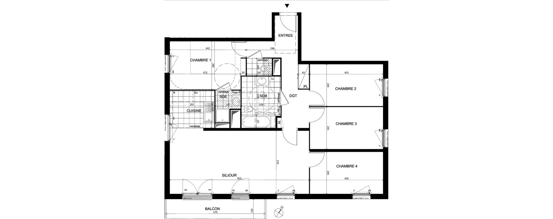 Appartement T5 de 100,60 m2 &agrave; Argenteuil Centre