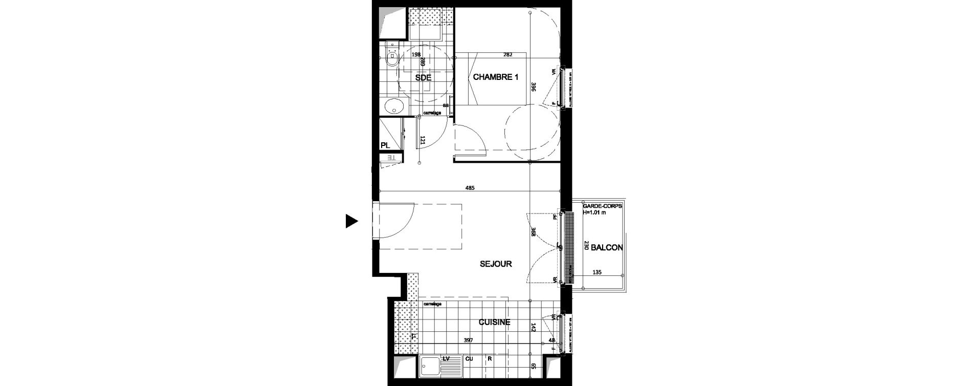 Appartement T2 de 44,50 m2 &agrave; Argenteuil Centre