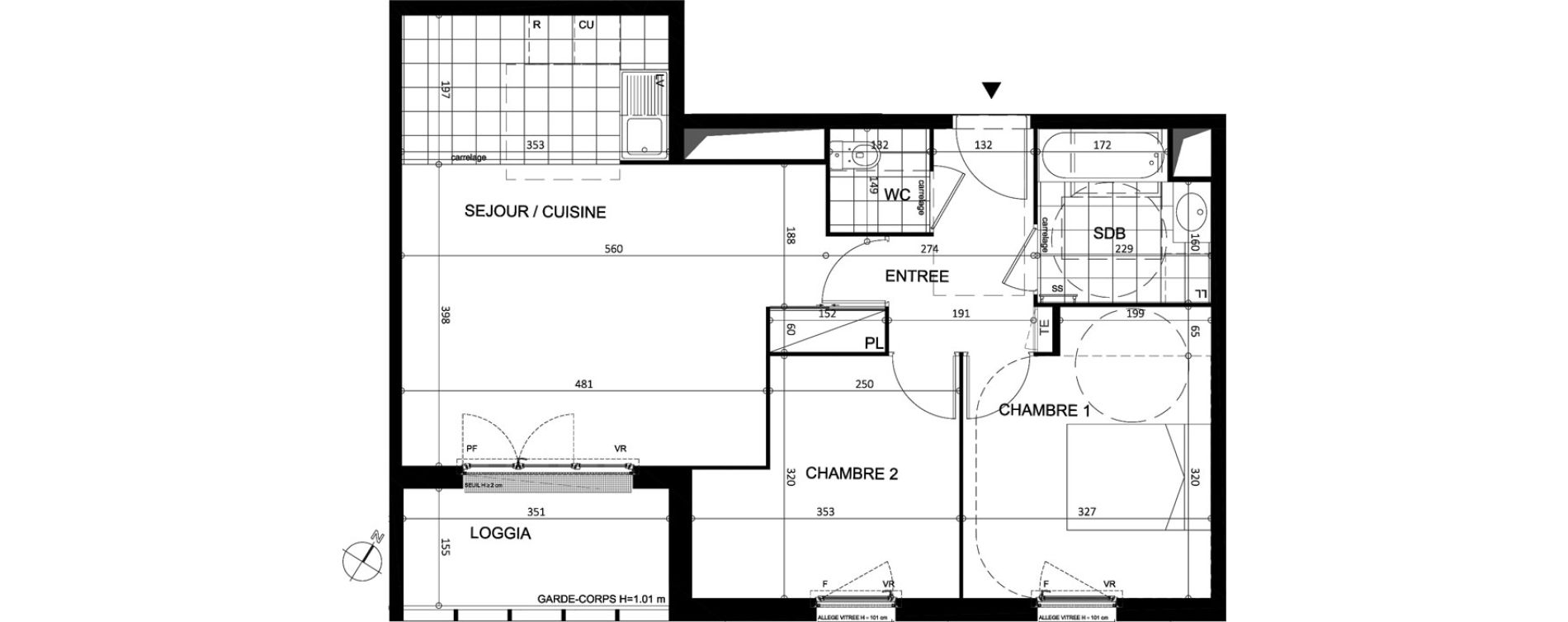 Appartement T3 de 62,20 m2 &agrave; Argenteuil Centre