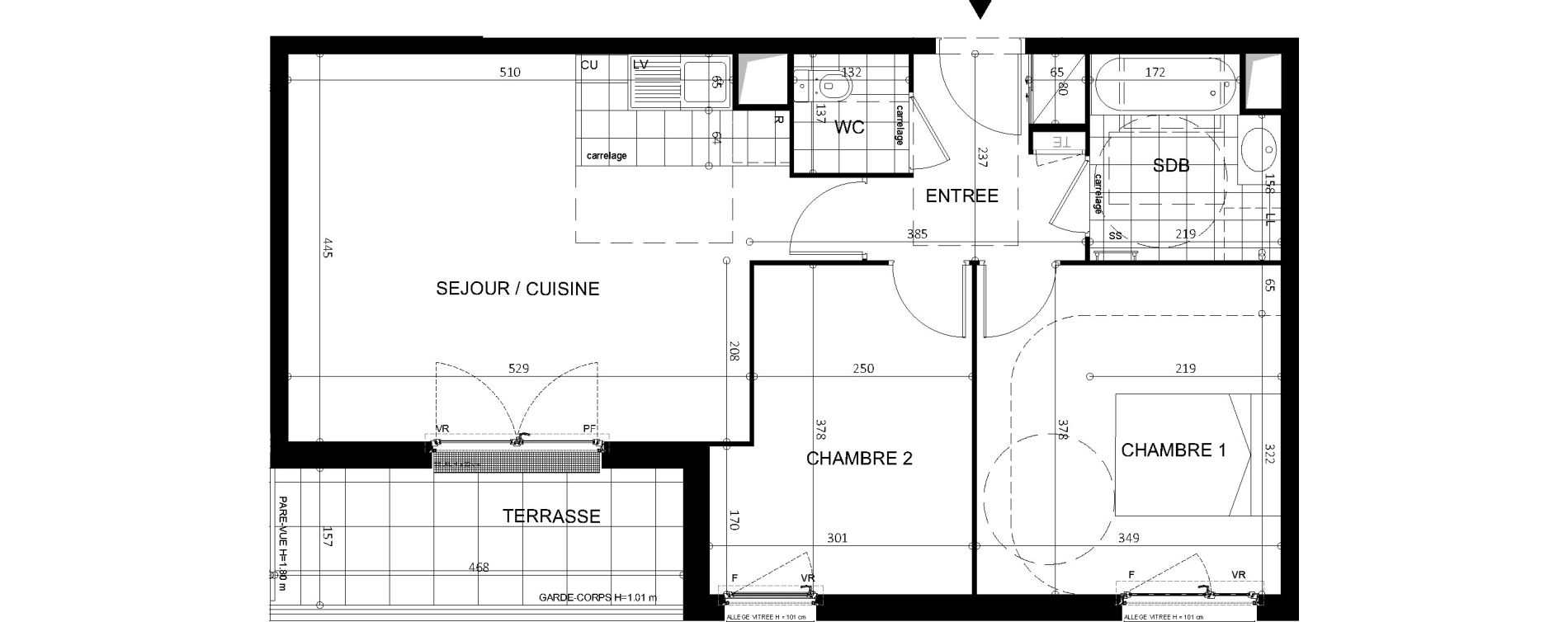 Appartement T3 de 60,10 m2 &agrave; Argenteuil Centre