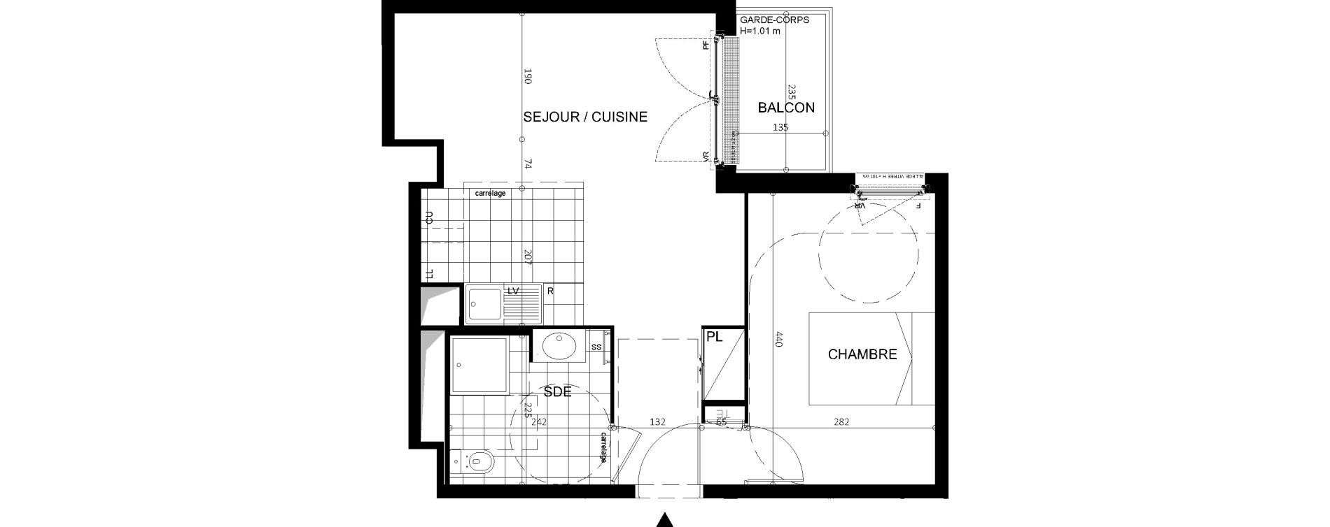 Appartement T2 de 44,30 m2 &agrave; Argenteuil Centre