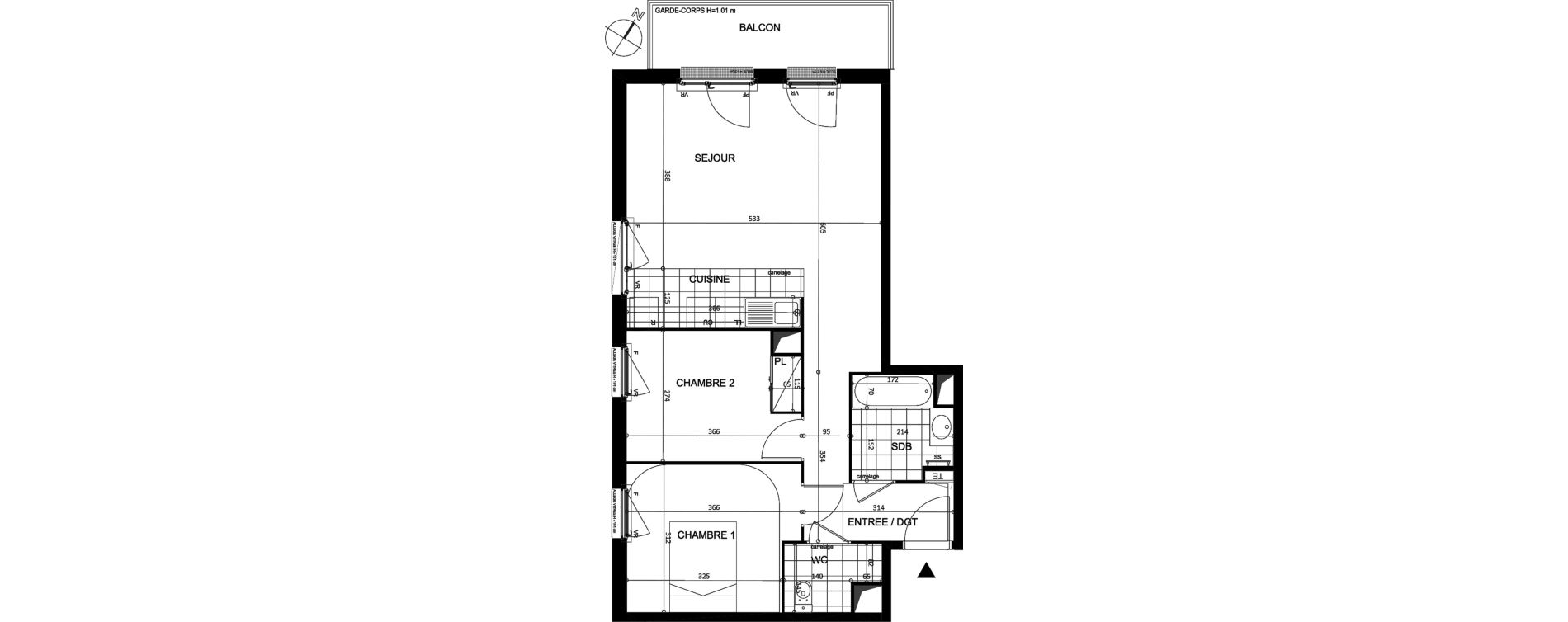 Appartement T3 de 62,10 m2 &agrave; Argenteuil Centre