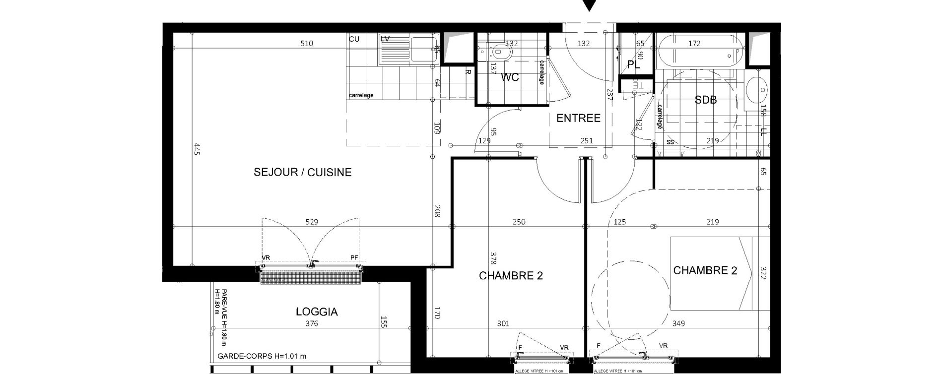 Appartement T3 de 60,10 m2 &agrave; Argenteuil Centre