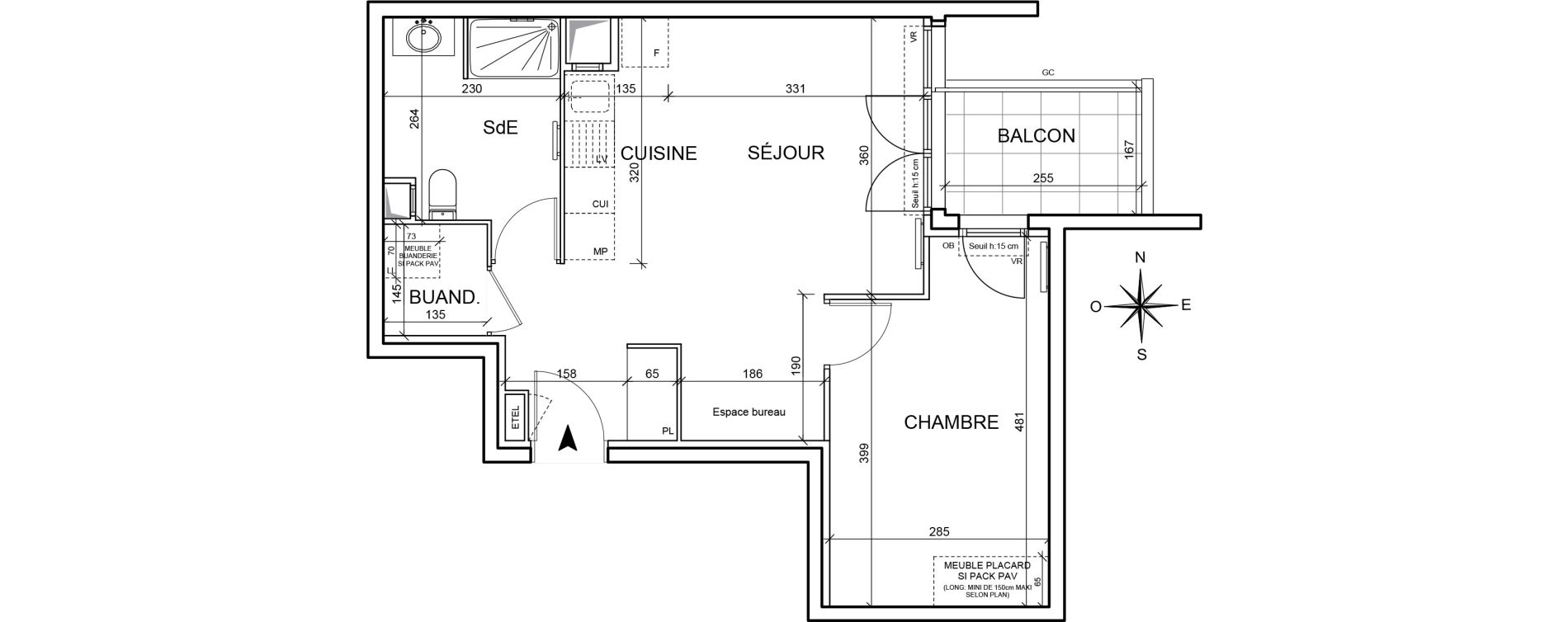 Appartement T2 de 45,20 m2 &agrave; Arnouville Gare