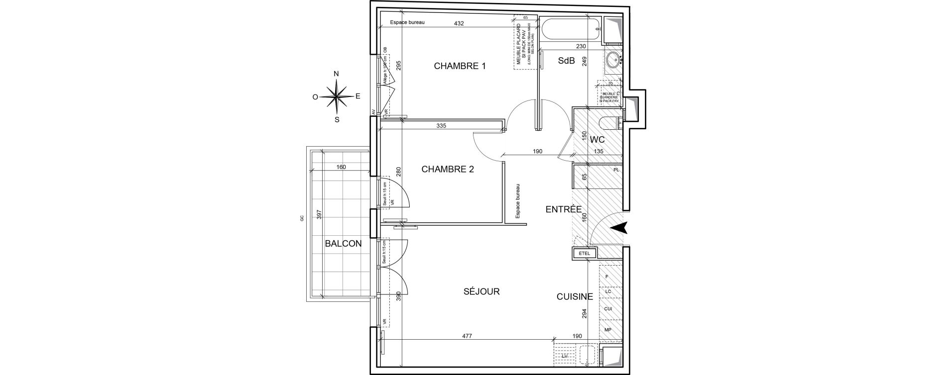 Appartement T3 de 62,40 m2 &agrave; Arnouville Gare