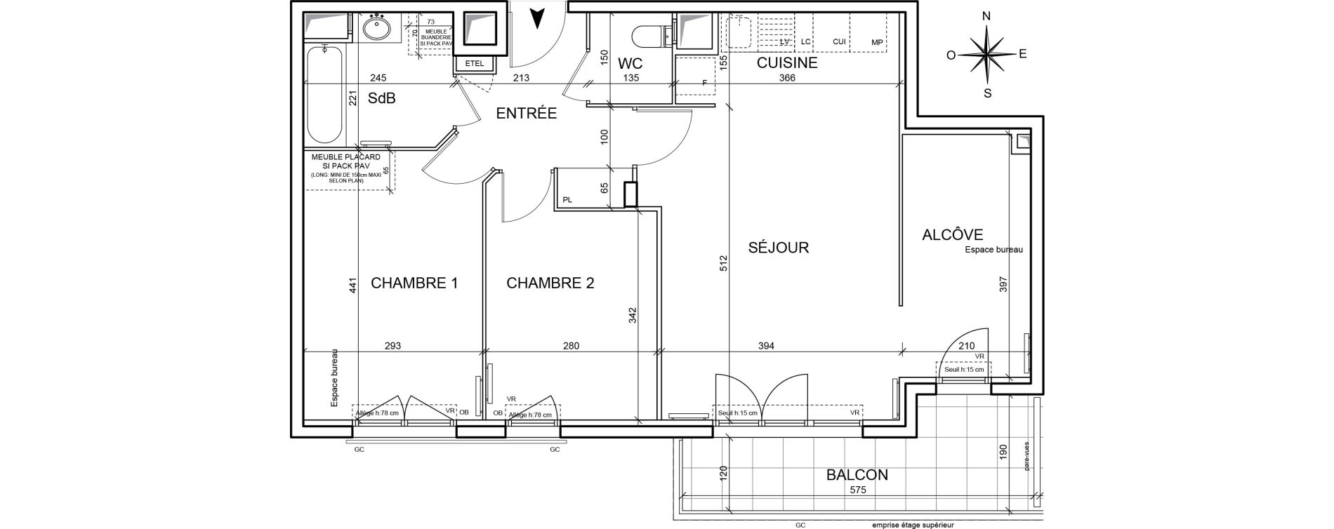 Appartement T3 de 70,20 m2 &agrave; Arnouville Gare