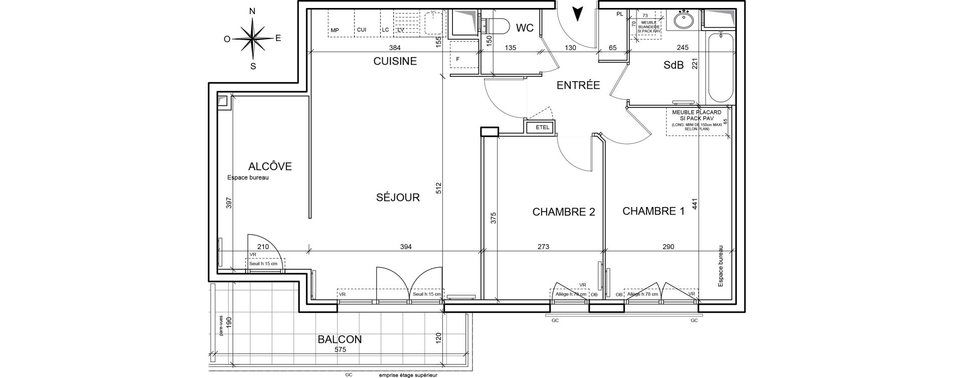 Appartement T3 de 70,30 m2 &agrave; Arnouville Gare