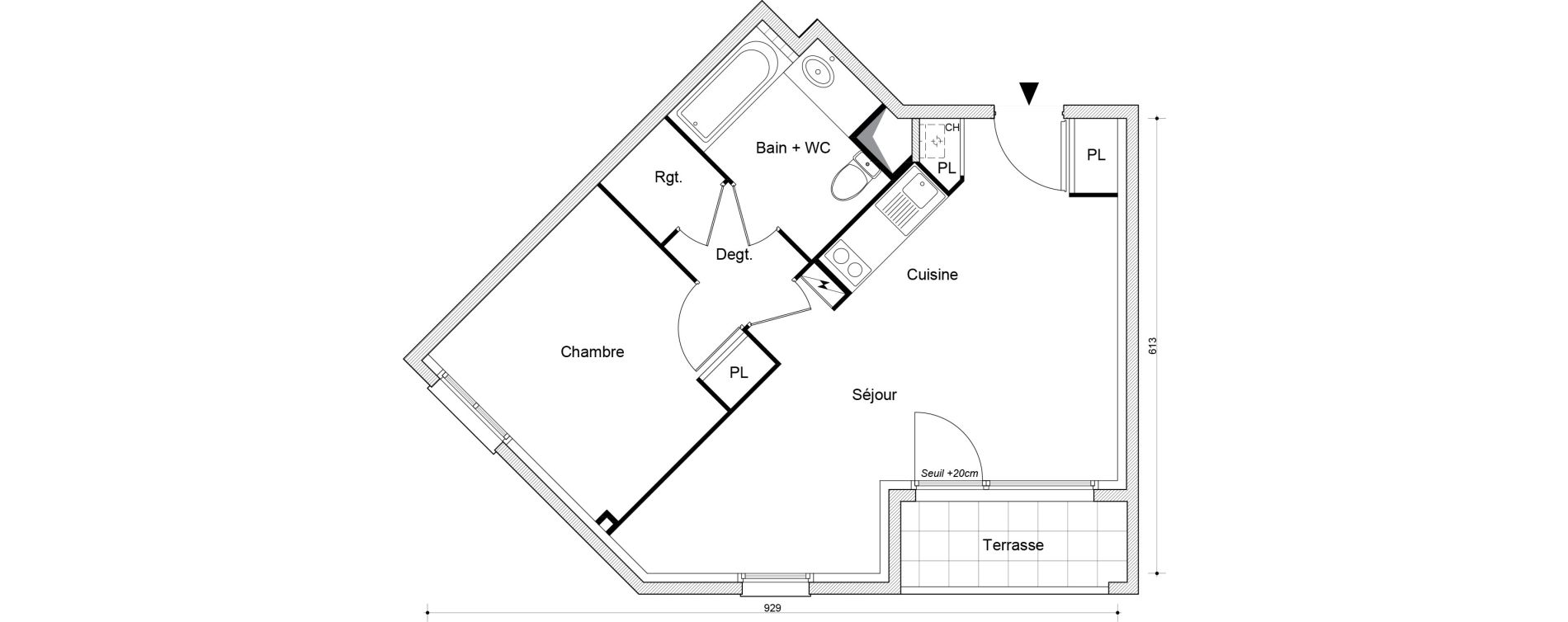 Appartement T2 de 44,21 m2 &agrave; Beaumont-Sur-Oise Centre