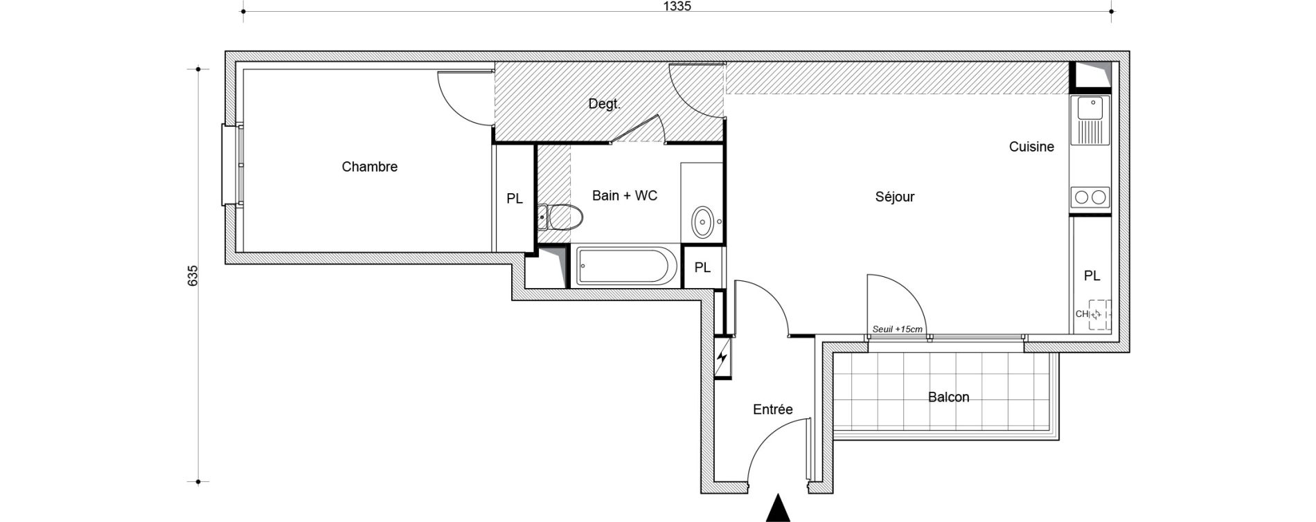 Appartement T2 de 49,95 m2 &agrave; Beaumont-Sur-Oise Centre