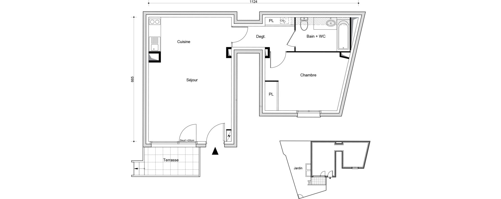 Appartement T2 de 51,67 m2 &agrave; Beaumont-Sur-Oise Centre
