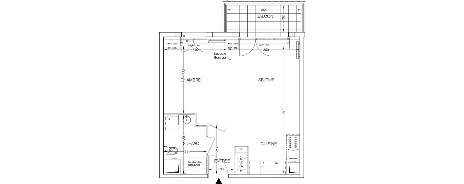 Appartement T2 de 40,93 m2 &agrave; Beaumont-Sur-Oise Centre