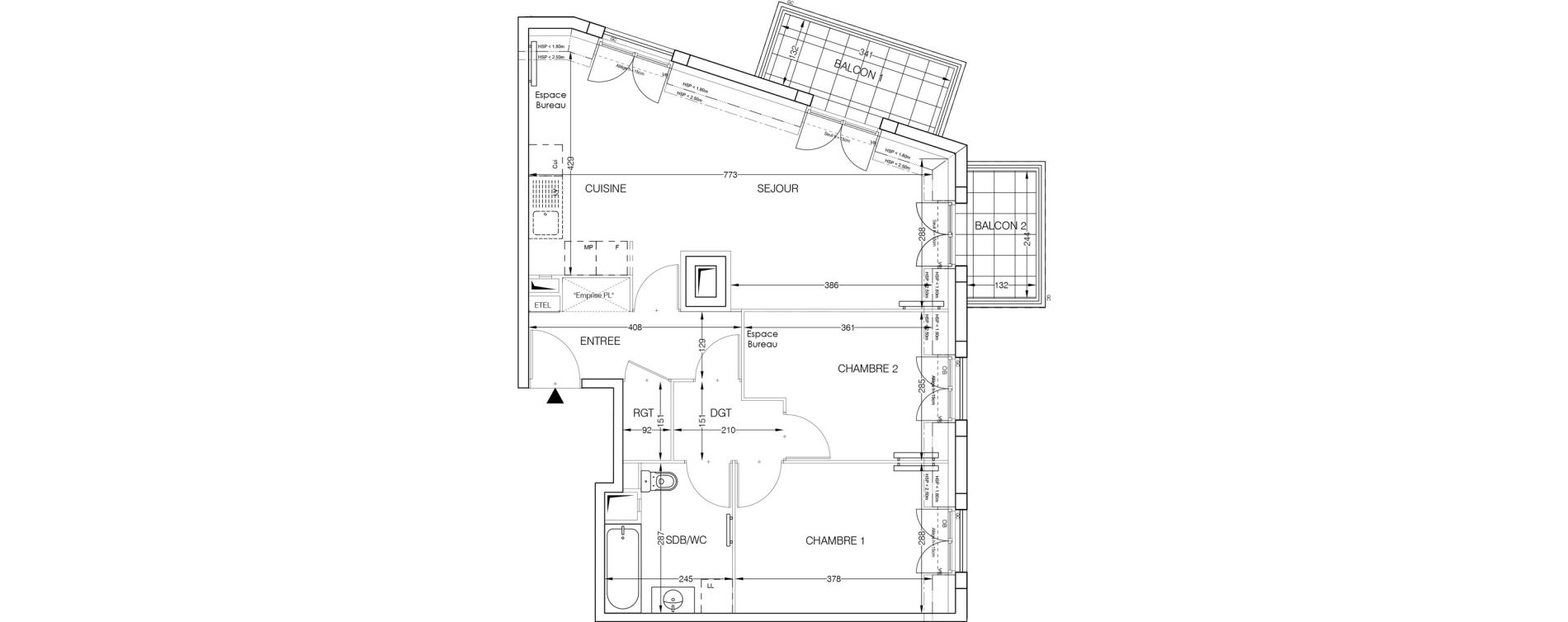 Appartement T3 de 66,70 m2 &agrave; Beaumont-Sur-Oise Centre