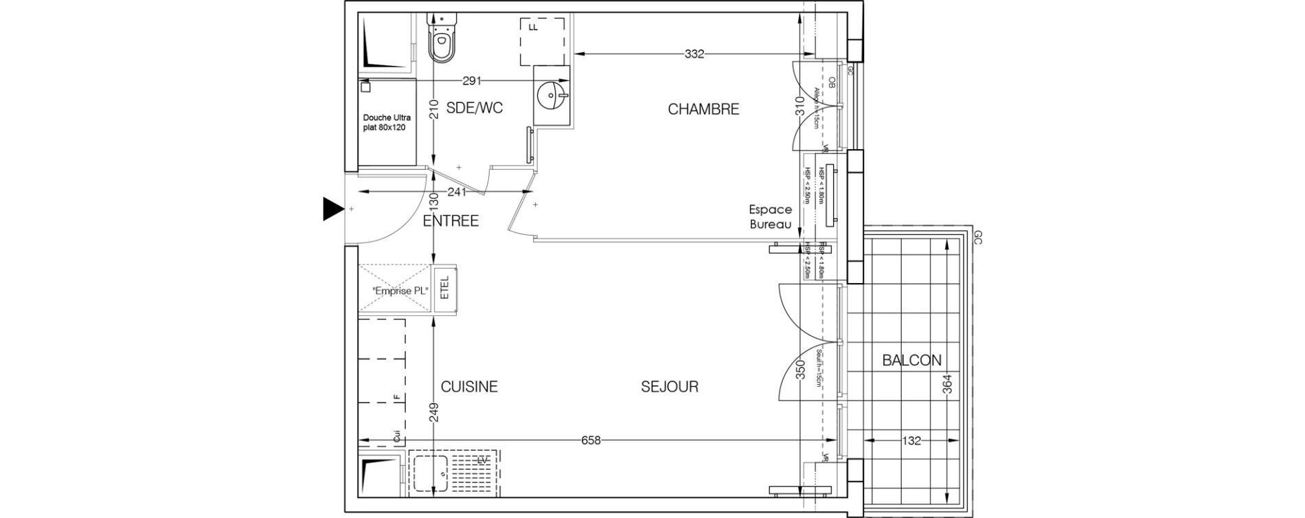 Appartement T2 de 40,94 m2 &agrave; Beaumont-Sur-Oise Centre