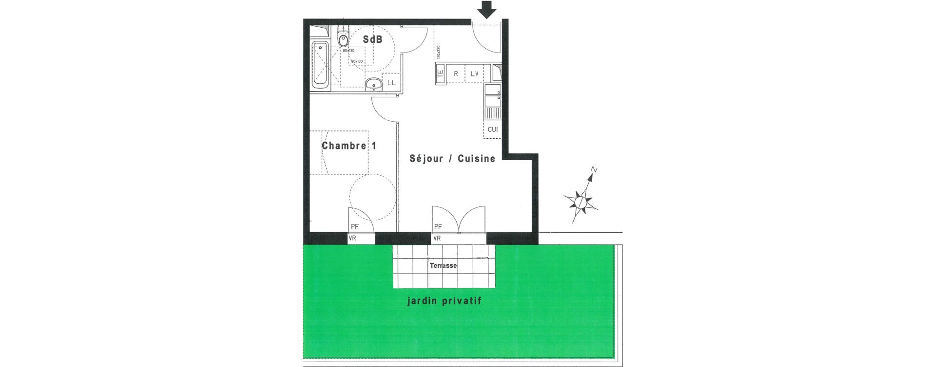 Appartement T2 de 42,64 m2 &agrave; Beaumont-Sur-Oise Centre