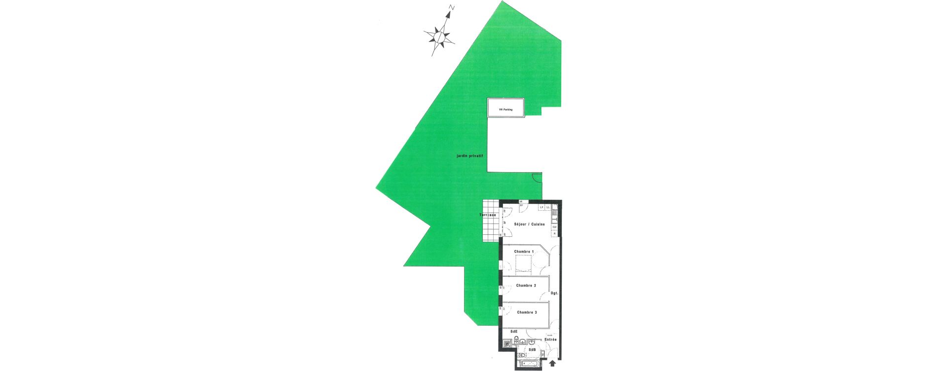 Appartement T4 de 71,56 m2 &agrave; Beaumont-Sur-Oise Centre