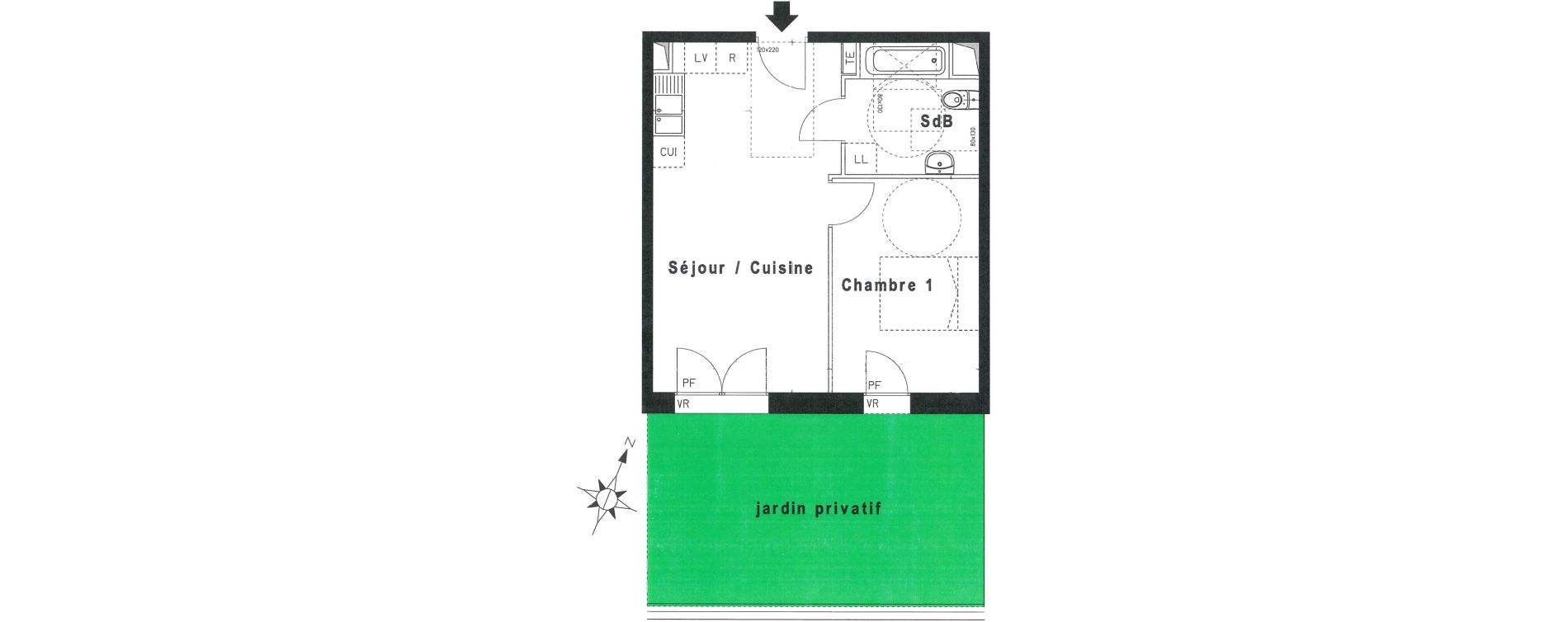 Appartement T2 de 40,49 m2 &agrave; Beaumont-Sur-Oise Centre