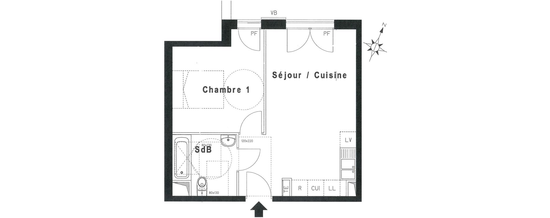 Appartement T2 de 40,02 m2 &agrave; Beaumont-Sur-Oise Centre