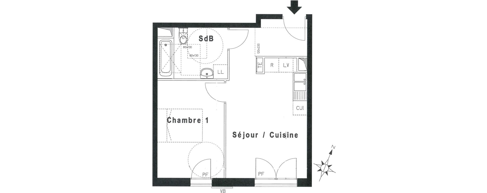 Appartement T2 de 39,19 m2 &agrave; Beaumont-Sur-Oise Centre