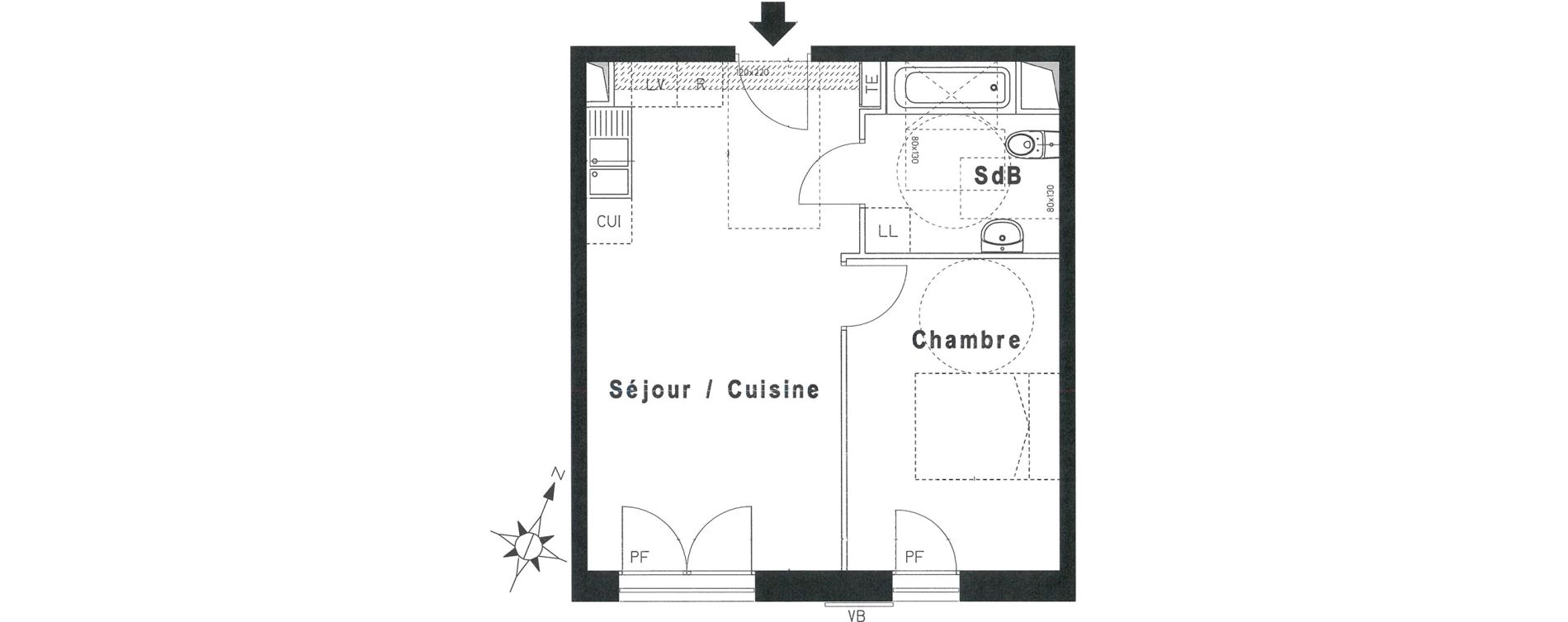 Appartement T2 de 40,49 m2 &agrave; Beaumont-Sur-Oise Centre