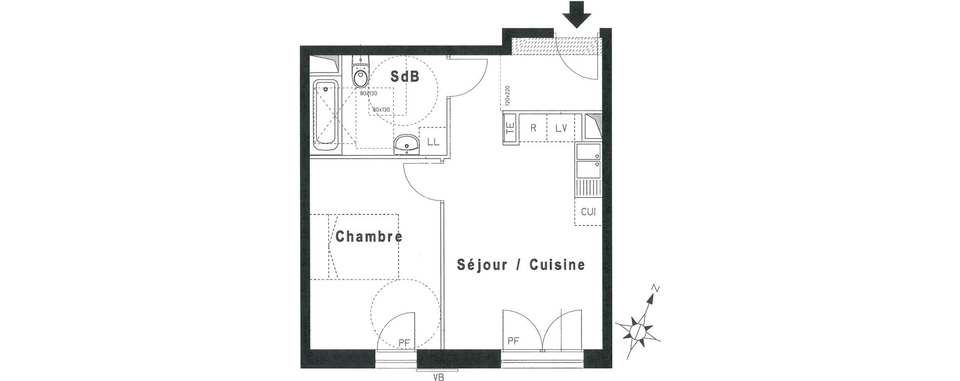 Appartement T2 de 39,37 m2 &agrave; Beaumont-Sur-Oise Centre