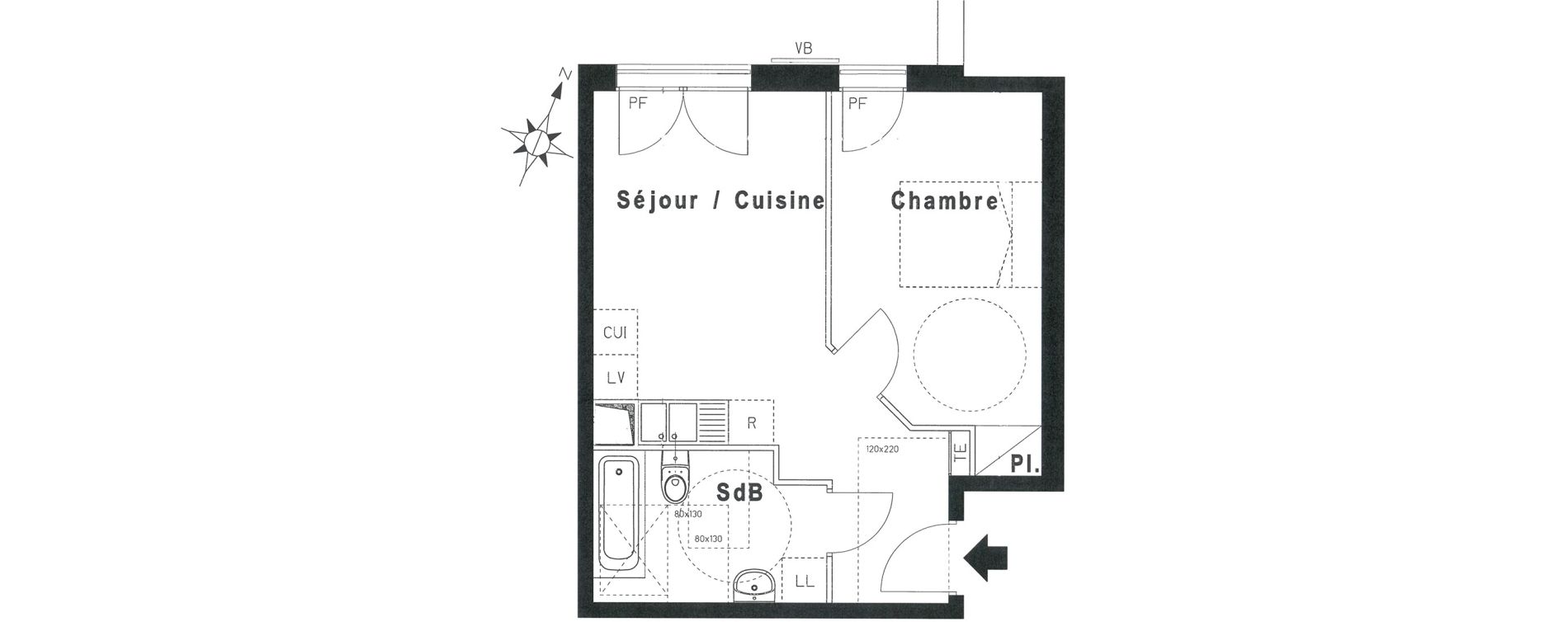 Appartement T2 de 38,41 m2 &agrave; Beaumont-Sur-Oise Centre