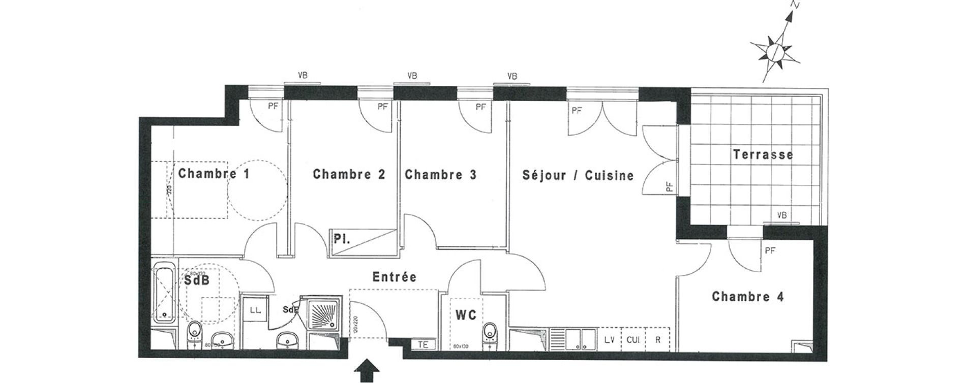 Appartement T5 de 85,90 m2 &agrave; Beaumont-Sur-Oise Centre