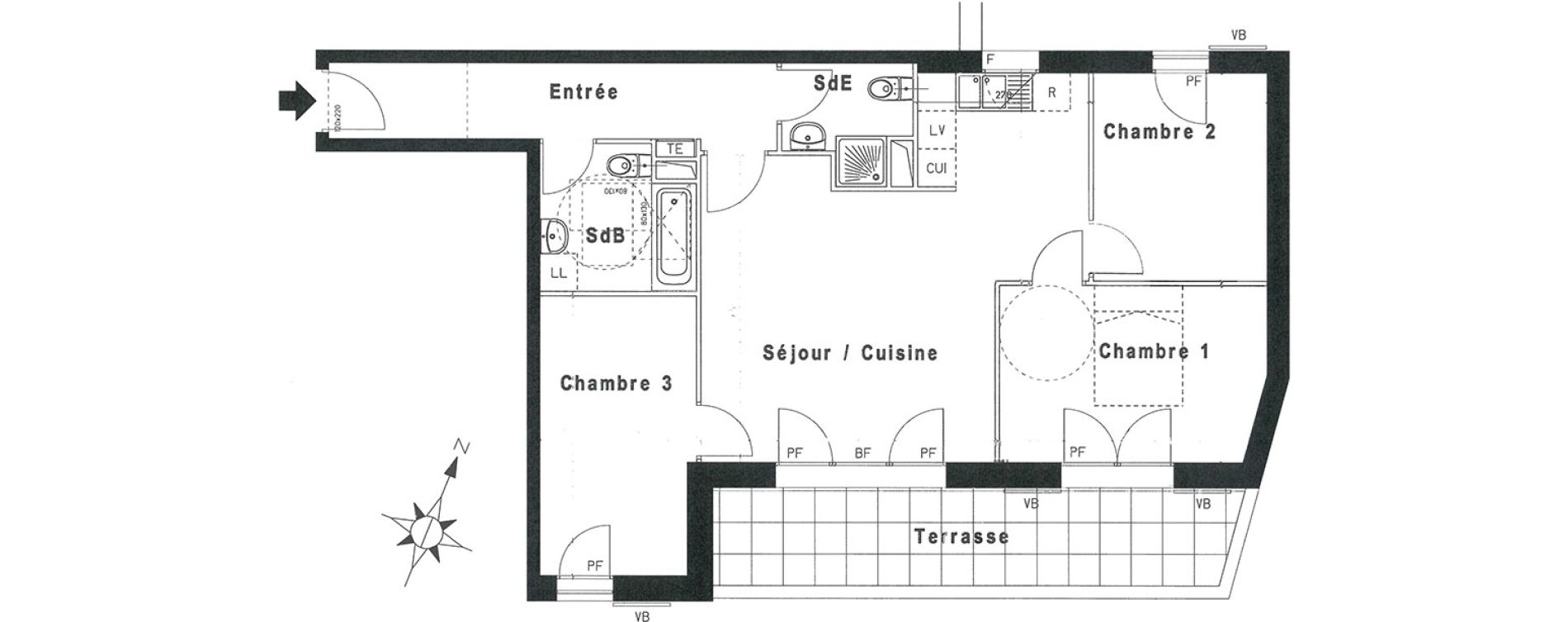 Appartement T4 de 77,08 m2 &agrave; Beaumont-Sur-Oise Centre