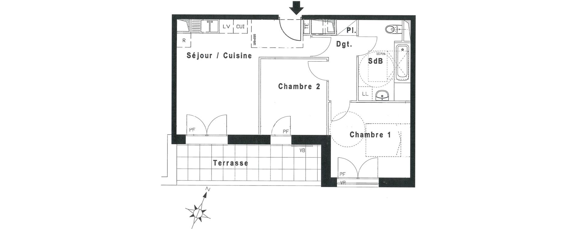 Appartement T3 de 52,59 m2 &agrave; Beaumont-Sur-Oise Centre