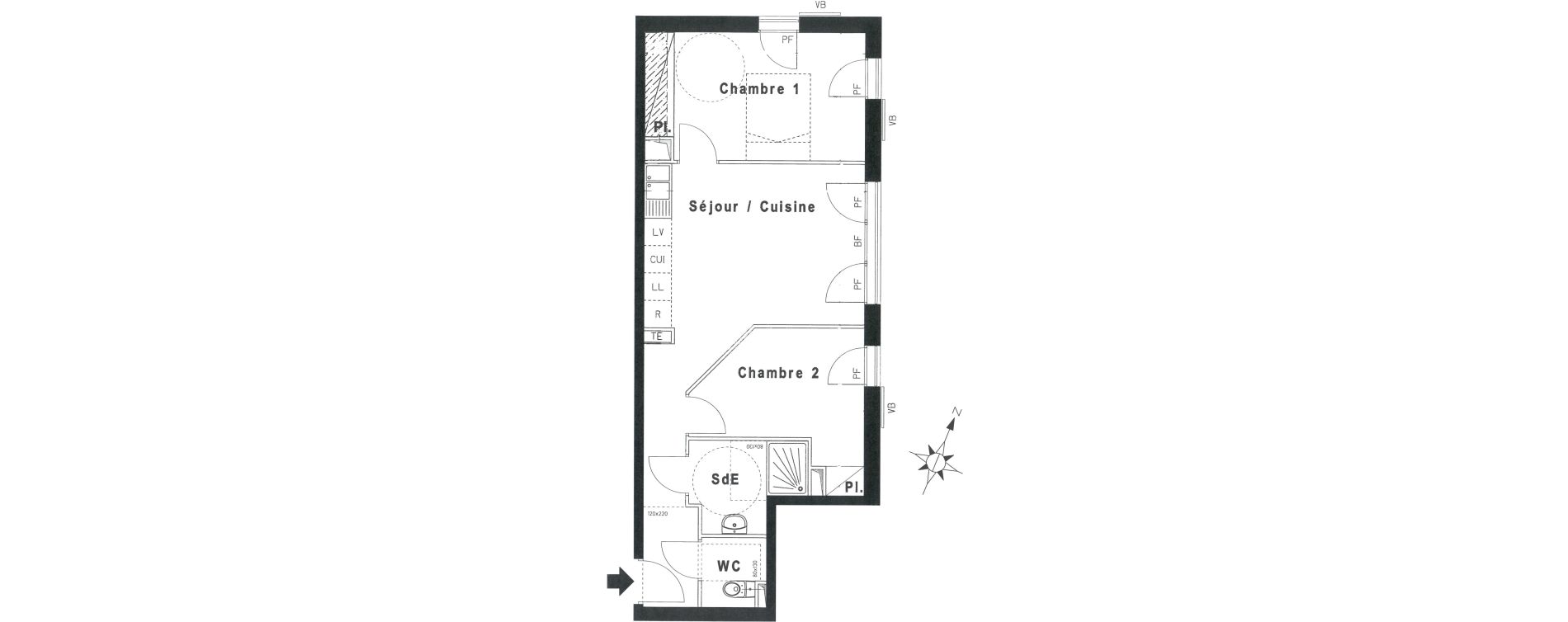 Appartement T3 de 53,59 m2 &agrave; Beaumont-Sur-Oise Centre