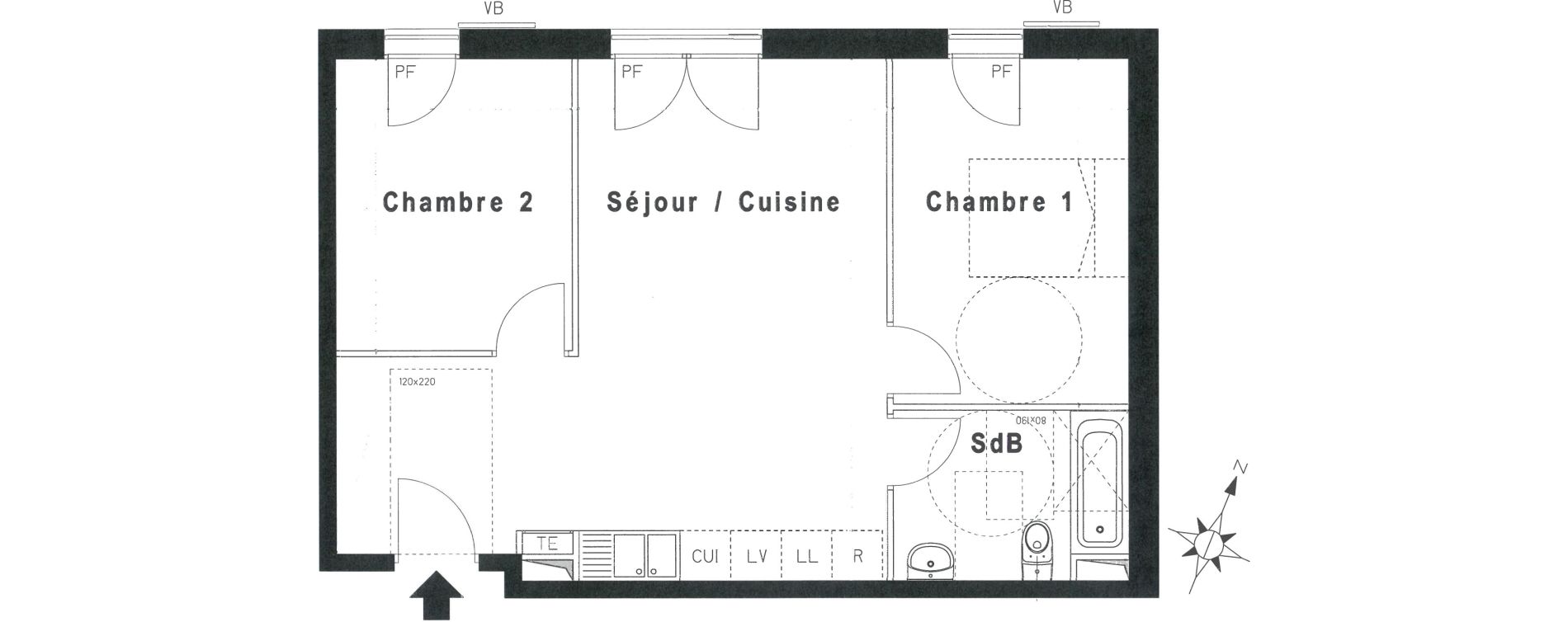 Appartement T3 de 56,18 m2 &agrave; Beaumont-Sur-Oise Centre